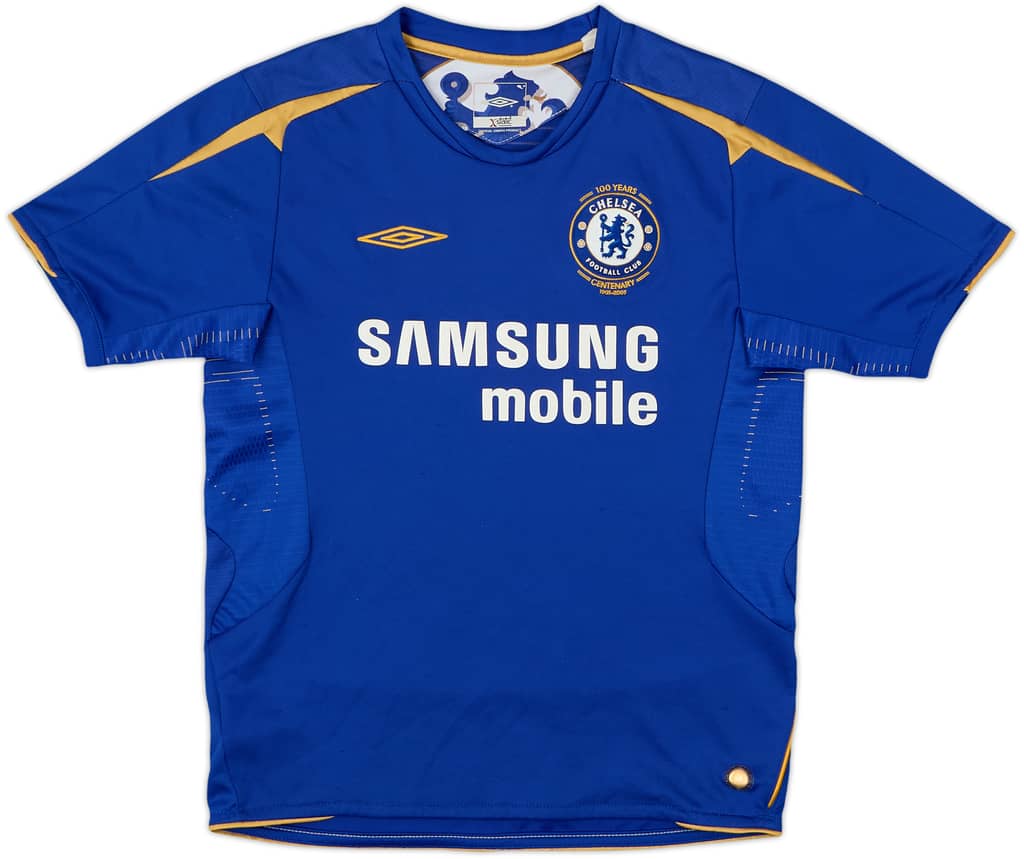2005-06 Chelsea Camiseta Local Centenario - 8/10 - (M.Niños)