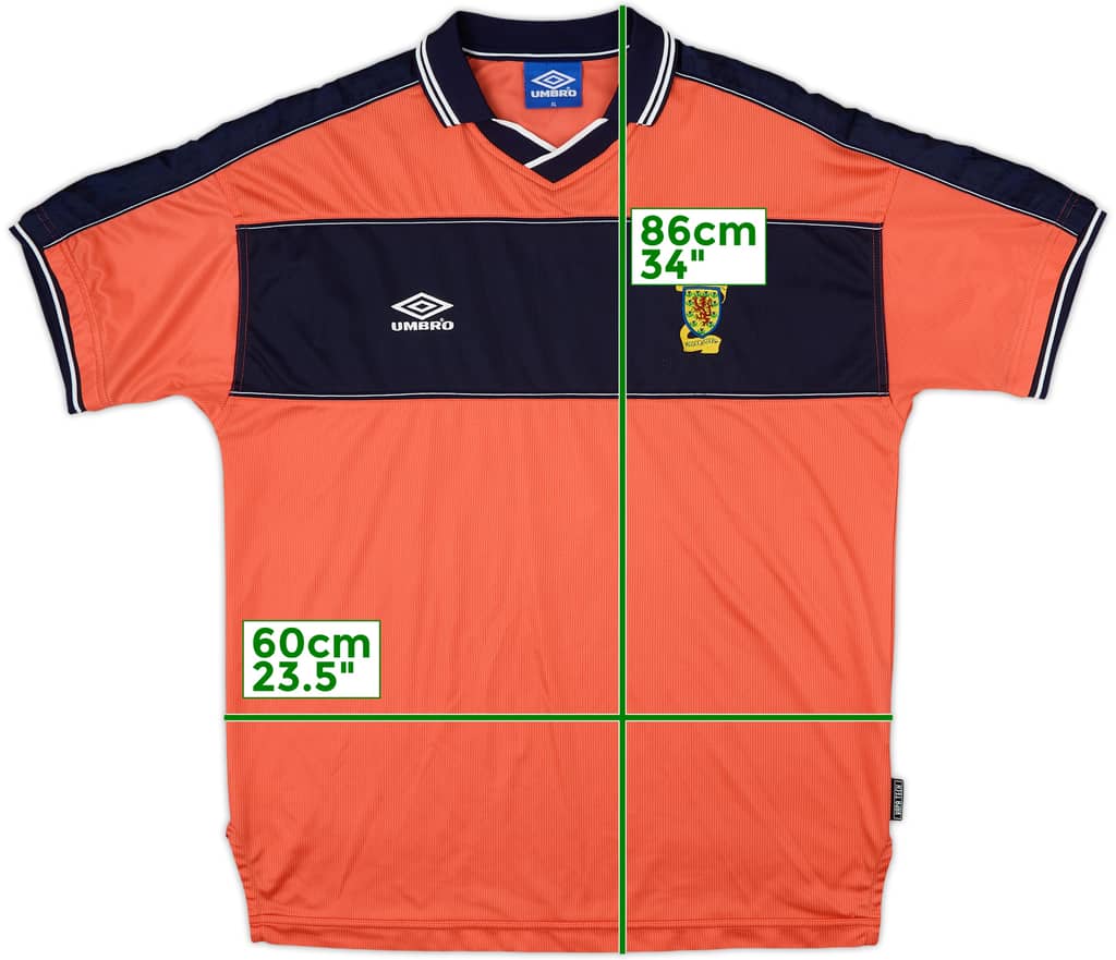 1999-00 Escocia Visitante Camiseta - 8/10 - (XL)