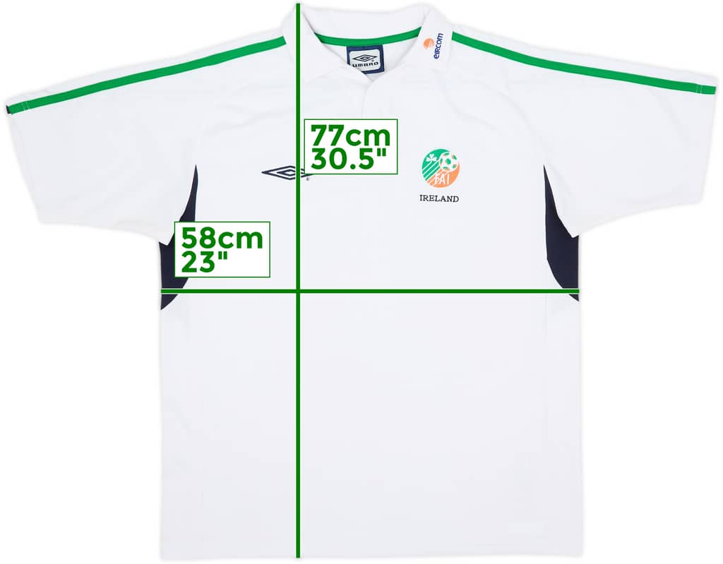 2002-03 Ireland Umbro Polo Shirt - 7/10 - (L)