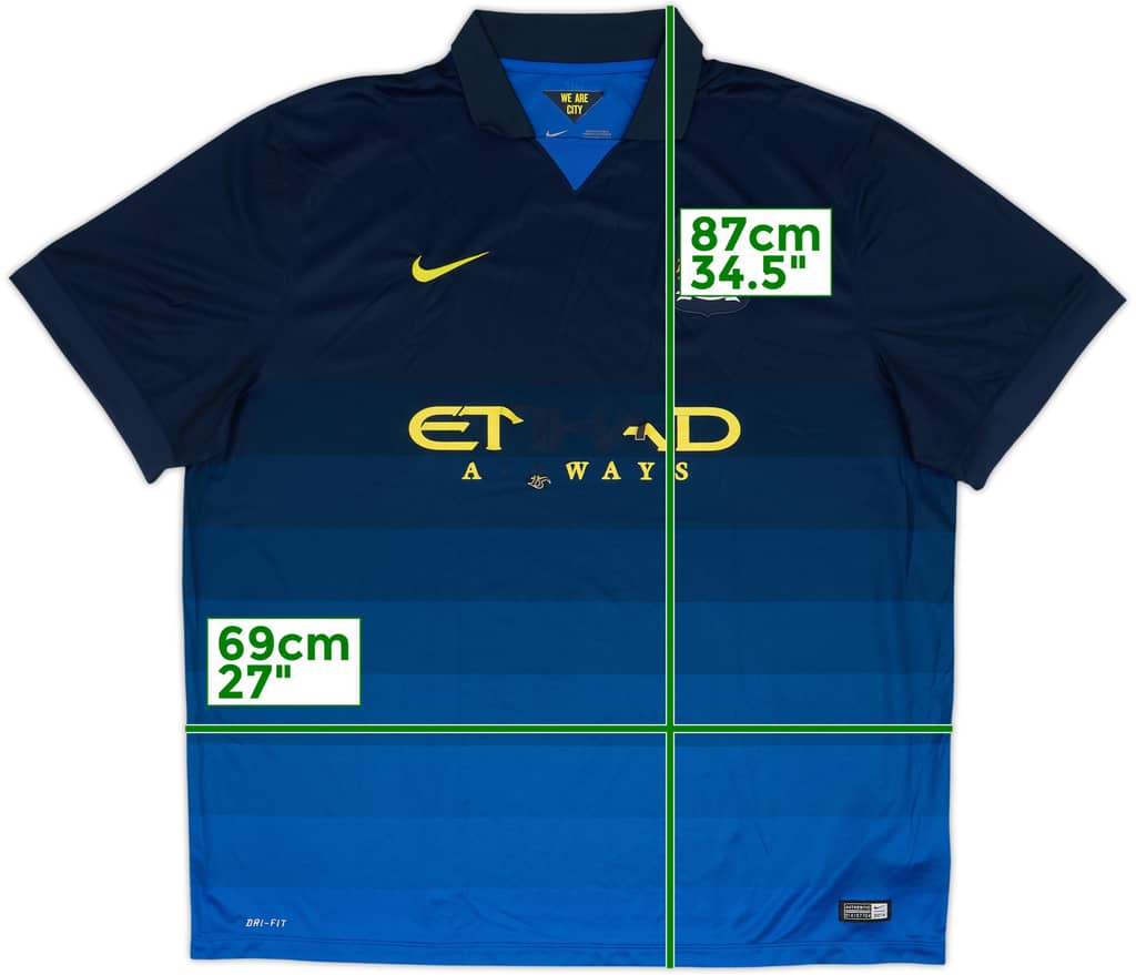 Camiseta de visitante del Manchester City 2014-15 - 4/10 - (3XL)