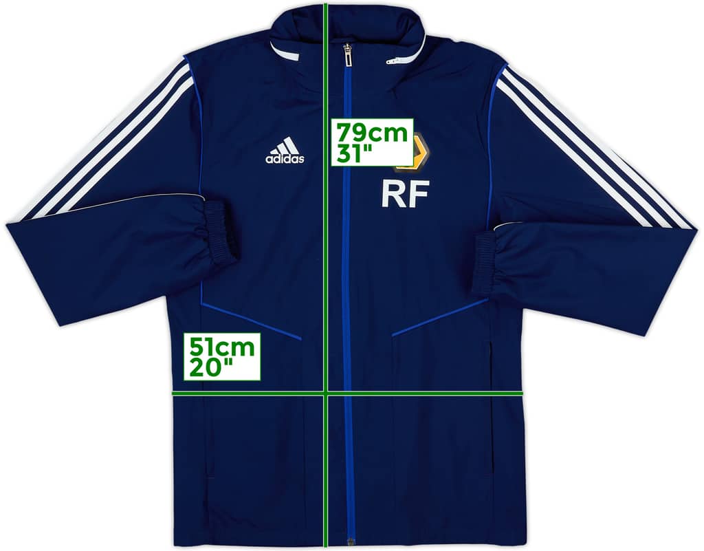 2018-19 Wolves Staff Issue adidas Hooded Rain Jacket RF - 8/10 - (S)