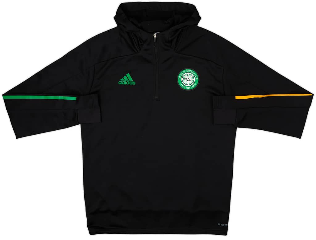 2020-21 Celtic adidas 1/4 Zip Hooded Drill Top - 9/10 - (M)