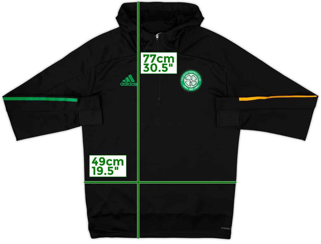 2020-21 Celtic adidas 1/4 Zip Hooded Drill Top - 9/10 - (M)