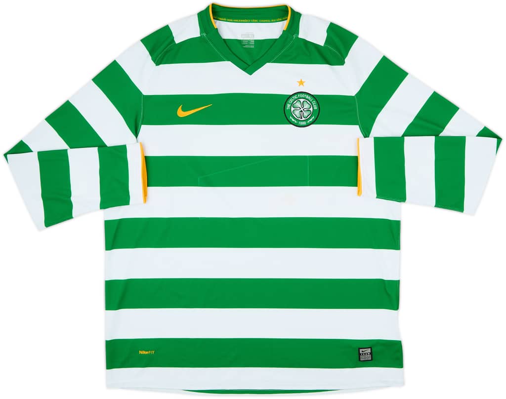 2008-10 Celtic Home L/S Shirt - 4/10 - (XL)