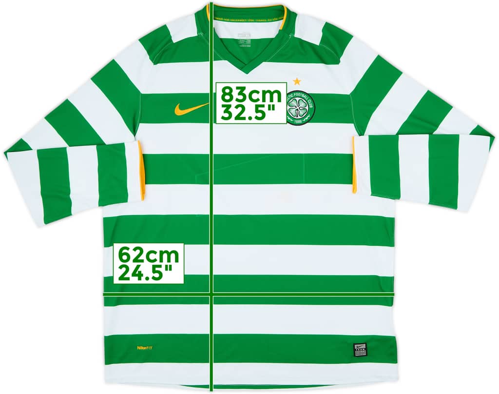 2008-10 Celtic Home L/S Shirt - 4/10 - (XL)