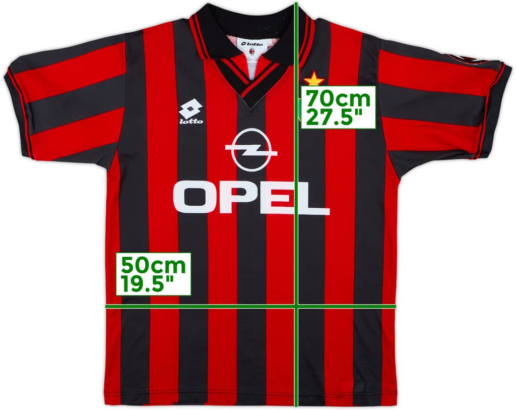 1994-95 AC Milan Home Shirt - 8/10 - (S)