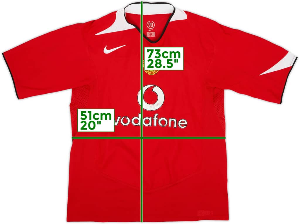 2004-06 Manchester United Camiseta Local - 5/10 - (L)