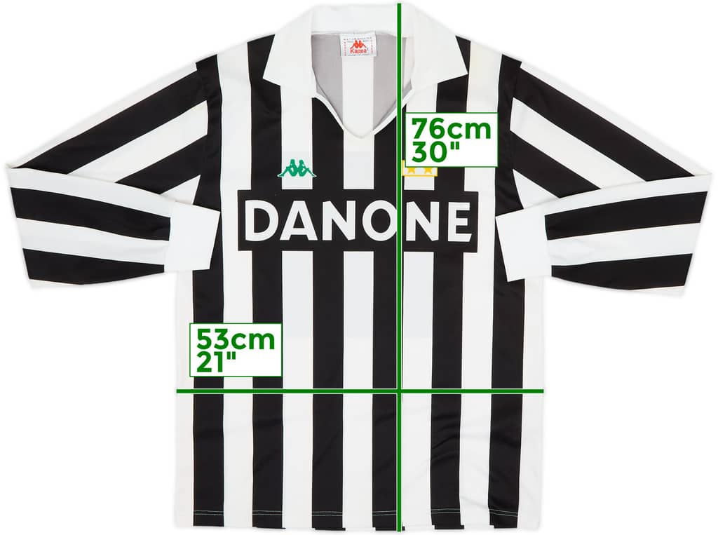 1992-94 Juventus Basic Home L/S Shirt - 7/10 - (L)