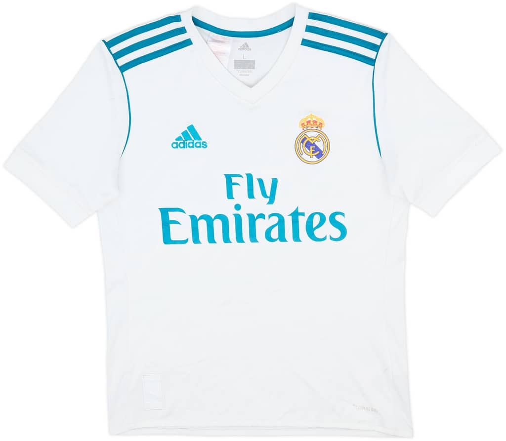 2017-18 Real Madrid Home Shirt - 8/10 - (L.Boys)