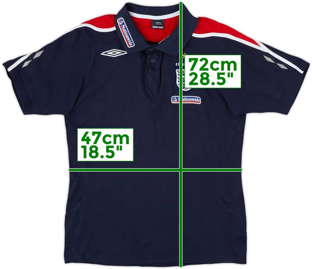 2005-07 England Umbro Polo Shirt - 8/10 - (M)