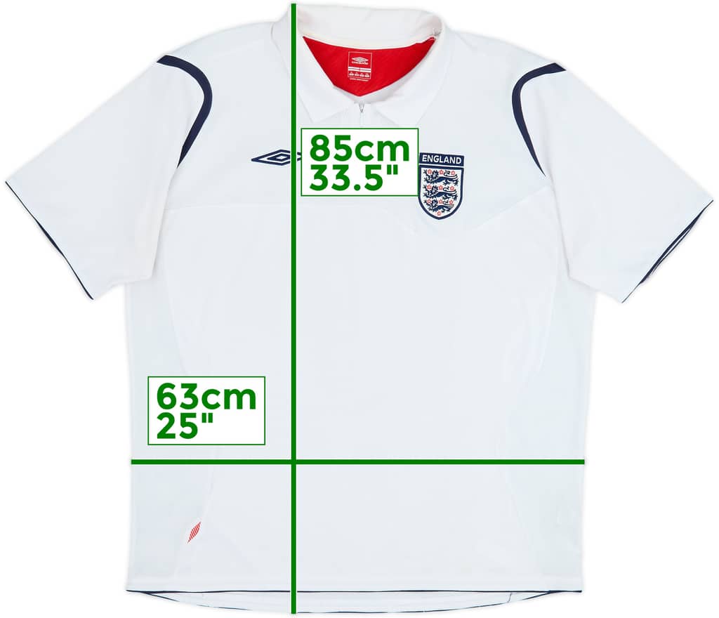 2006-07 England Umbro 1/4 Zip Polo Shirt - 7/10 - (XL)