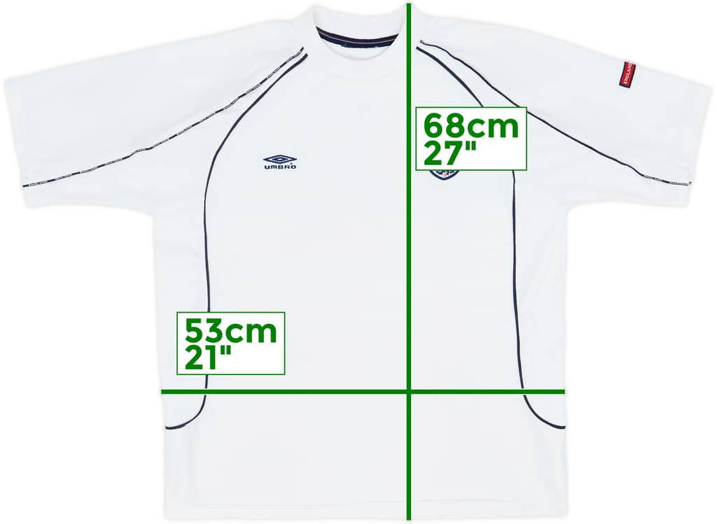 2000-02 England Umbro Training Shirt - 7/10 - (M)