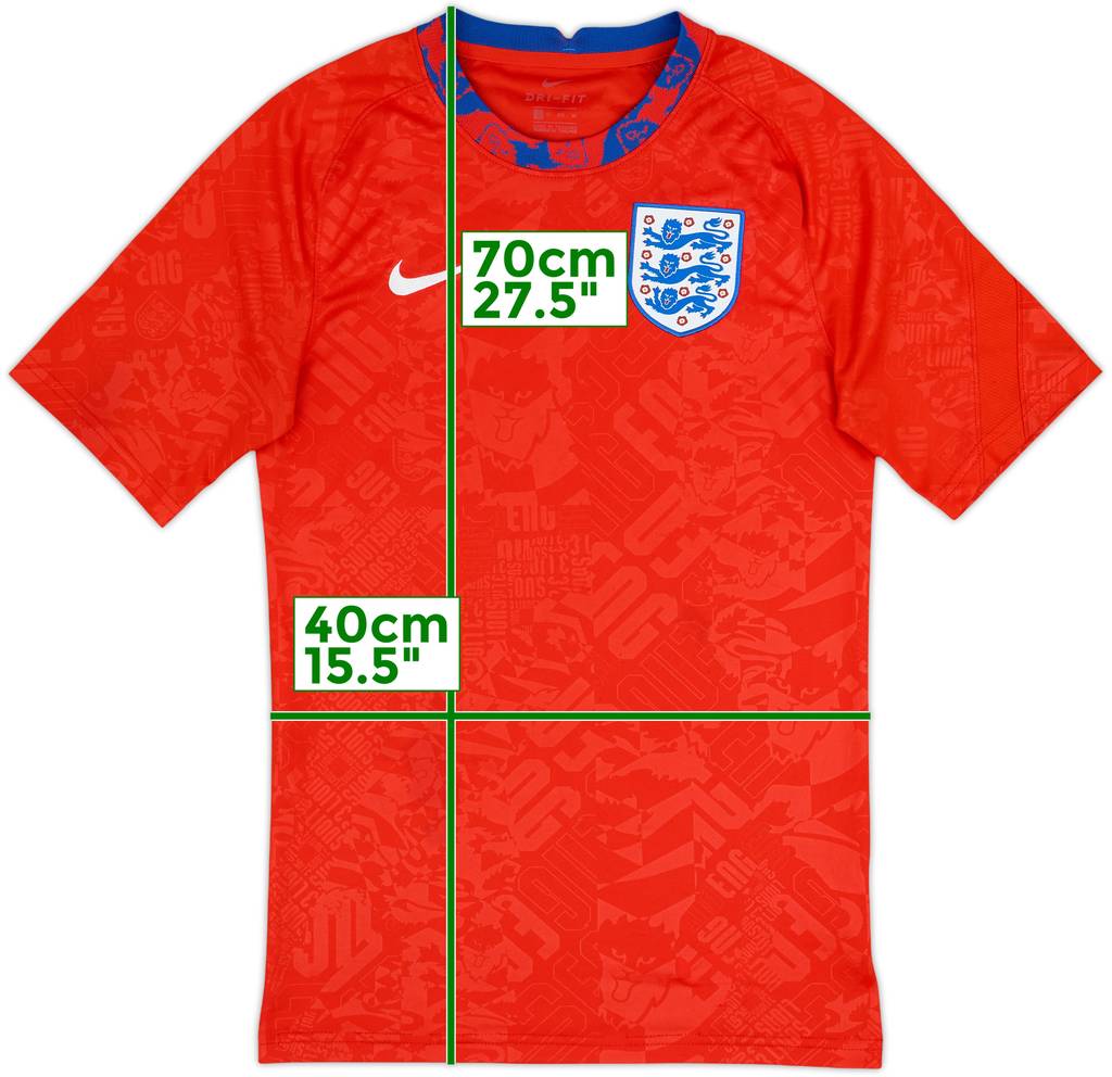 2020-21 England Nike Training Shirt - 8/10 - (XS)