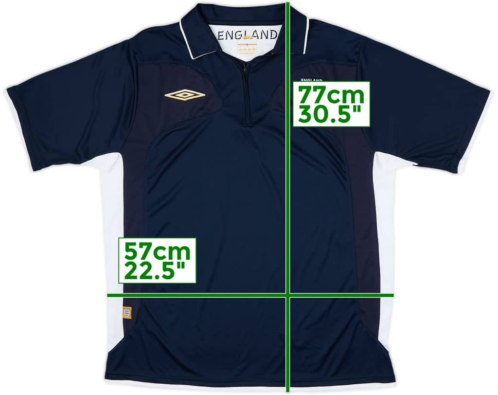 2006-08 England Umbro 1/4 Zip Polo Shirt - 8/10 - (L)