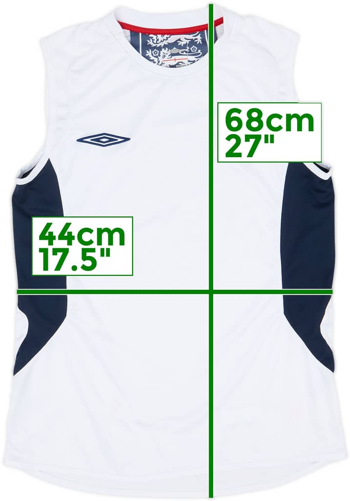 2008-10 Inglaterra Umbro Chaleco de Entrenamiento - 7/10 - (M)