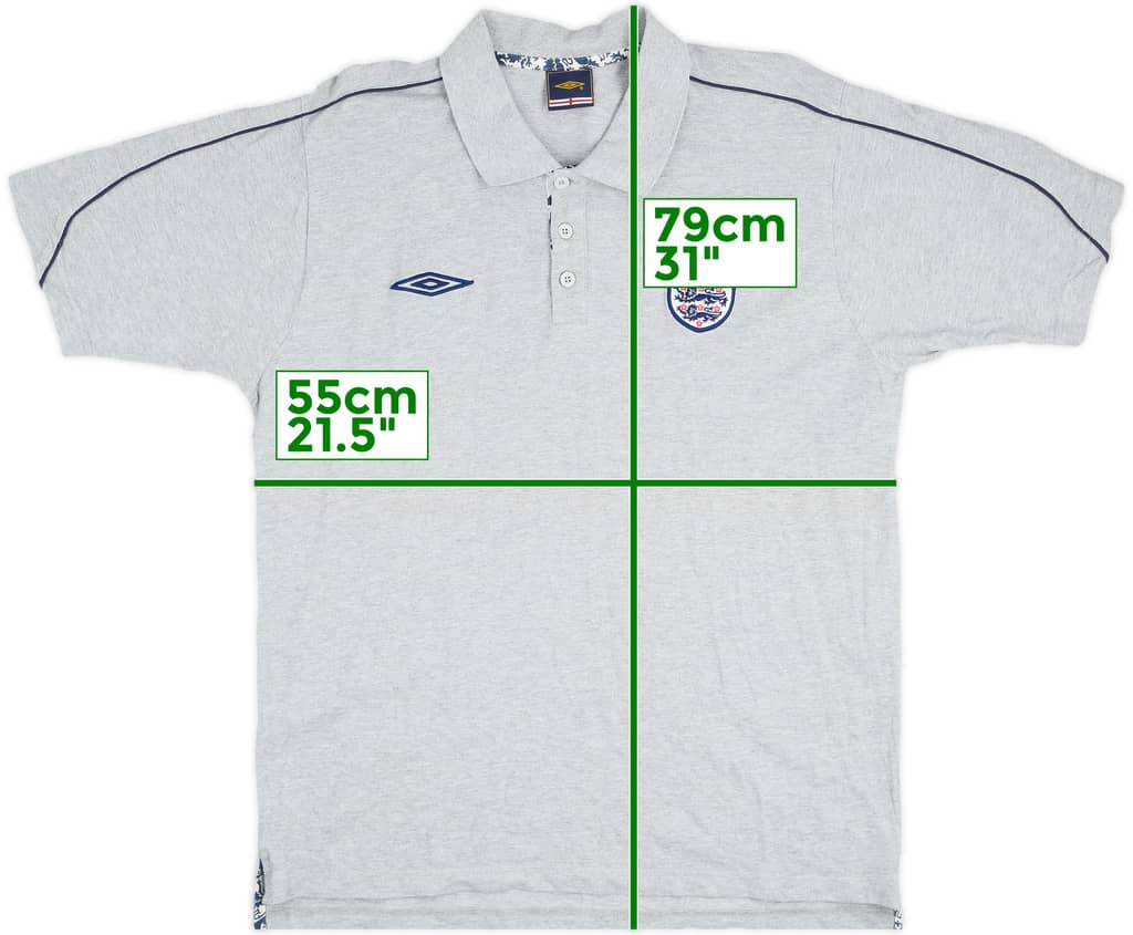 2004-06 England Umbro Polo Shirt - 8/10 - (XXL)