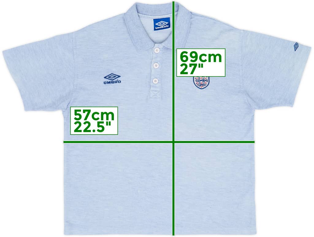 1998-00 England Umbro Polo Shirt - 6/10 - (M)
