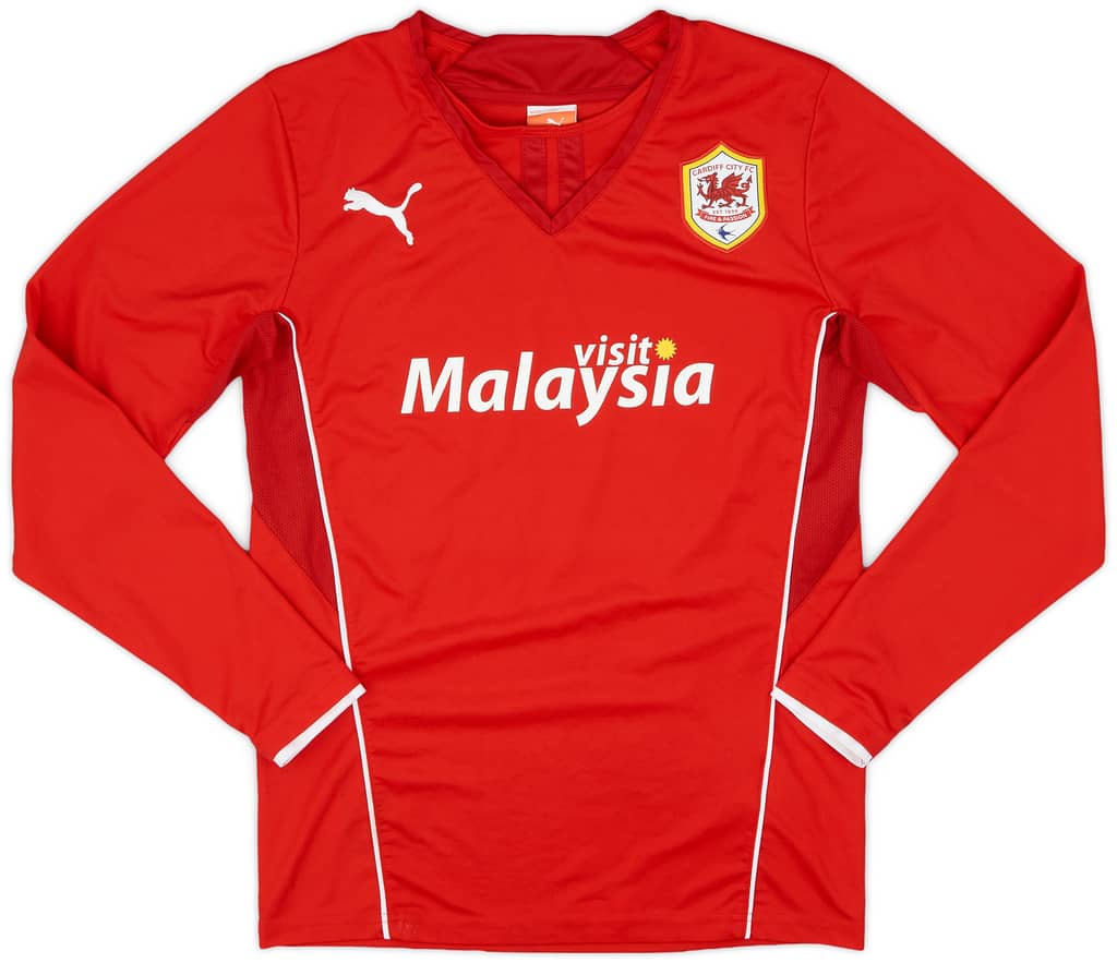 2013-14 Cardiff Home L/S Shirt - 9/10 - (S)