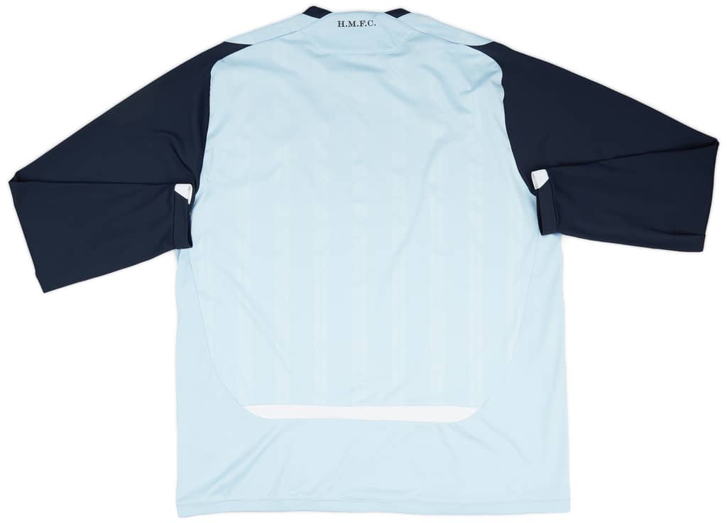 2009-10 Hearts Away L/S Shirt - 7/10 - (XXL)