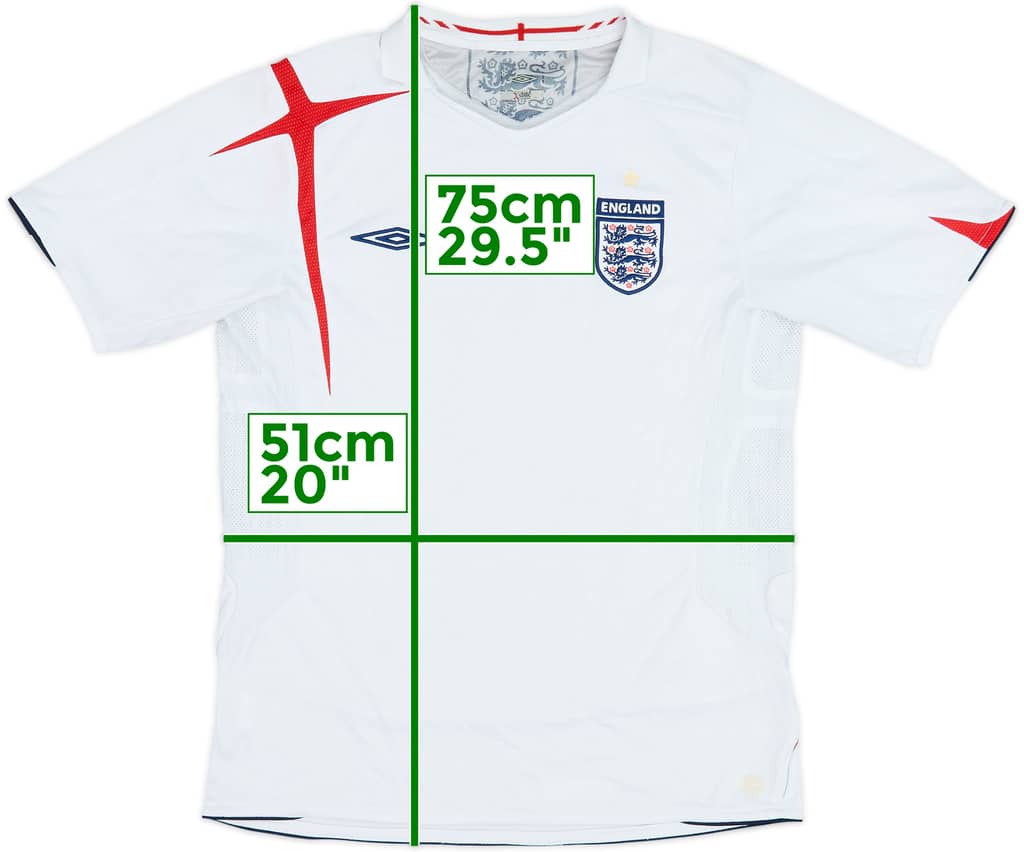 2005-07 England Home Shirt - 5/10 - (M)