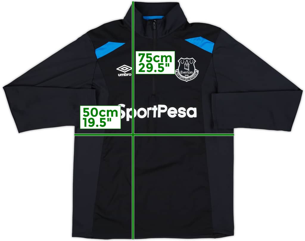 2017-18 Everton Umbro 1/4 Zip Drill Top - 8/10 - (M)