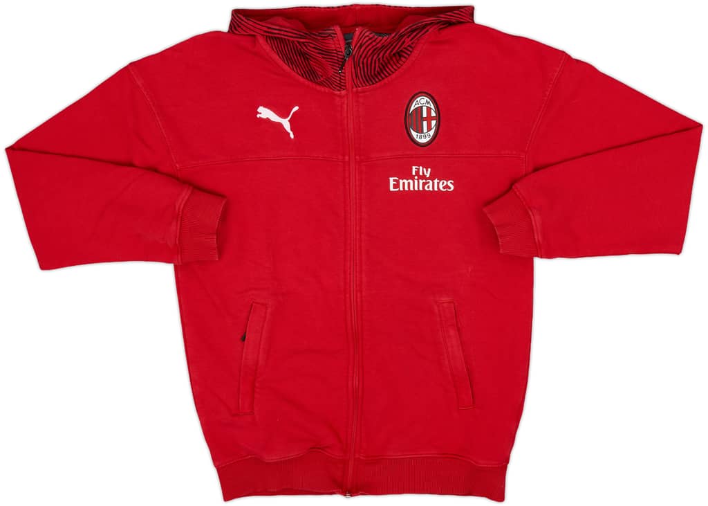 2019-20 AC Milan Puma Zipped Hooded Sweat Top - 8/10 - (XS)