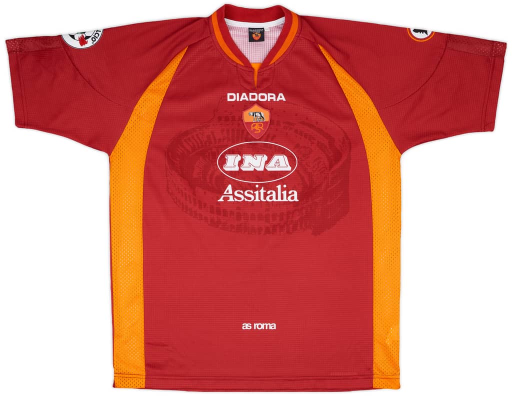 1997-98 Roma Match Issue Home Shirt Tommasi #17