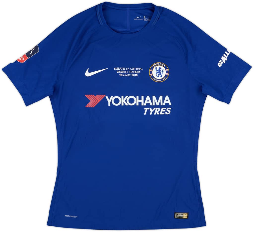2018 Chelsea Player Issue FA Cup Final Home Shirt - 9/10 - (L)