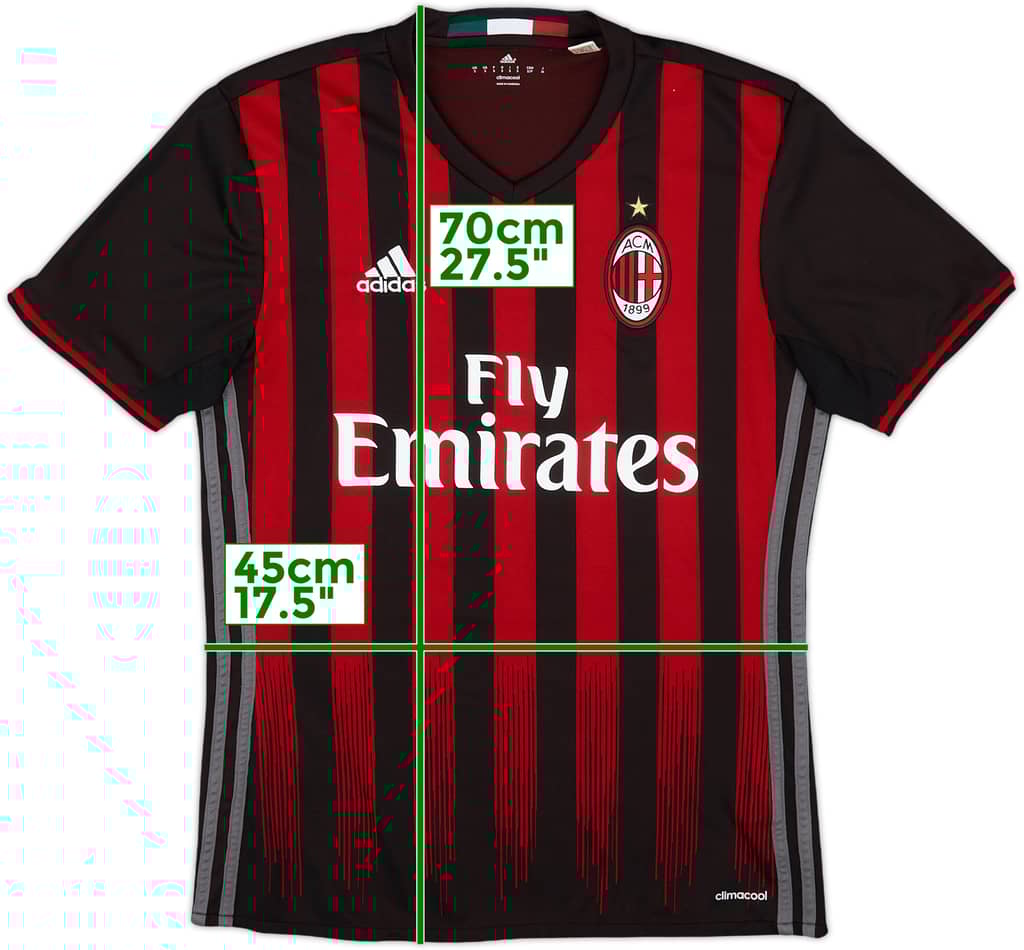 2016-17 AC Milan Home Shirt - 7/10 - (S)