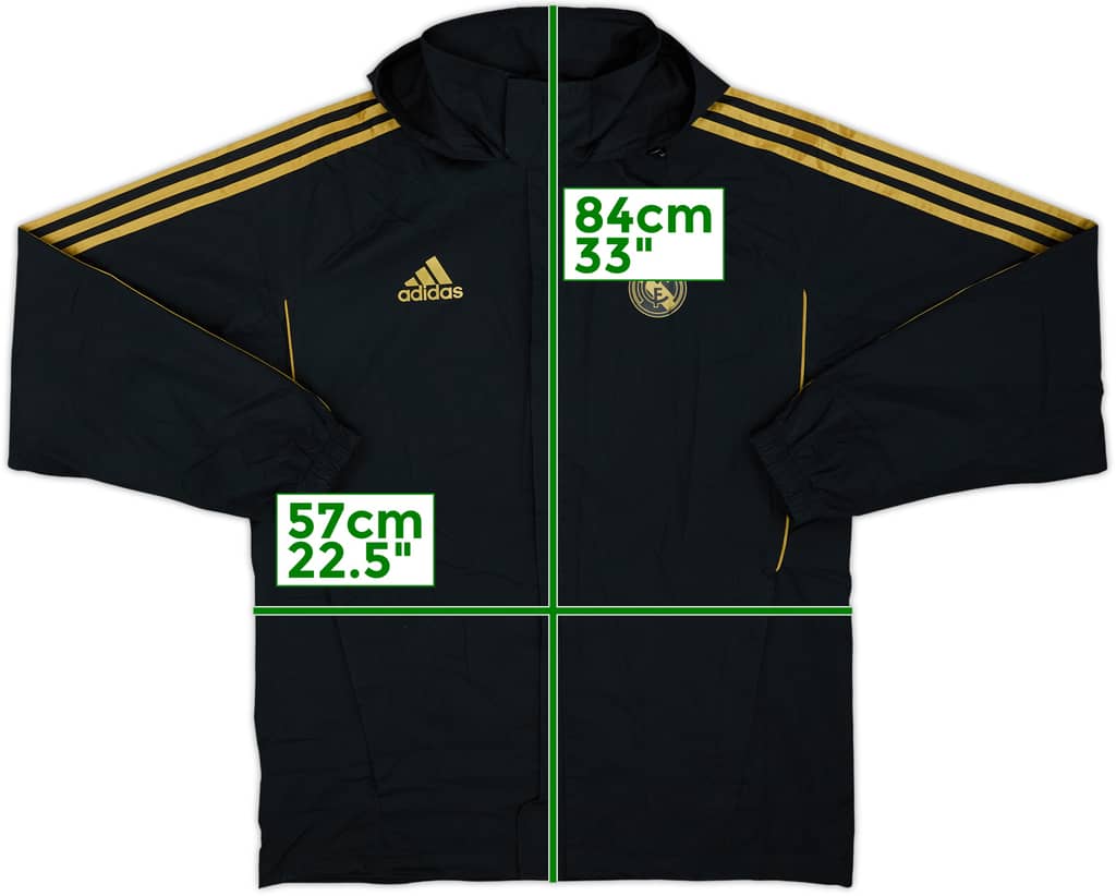 2011-12 Real Madrid adidas Hooded Rain Jacket - 8/10 - (M)