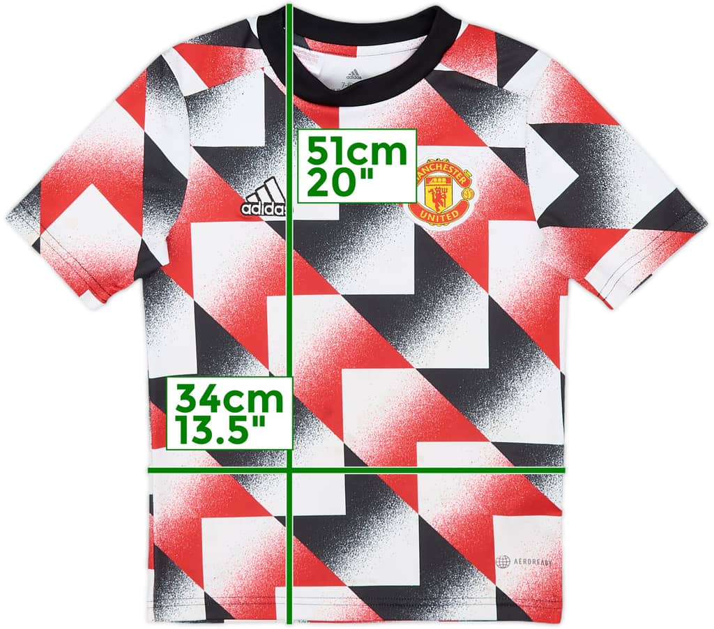 2022-23 Manchester United adidas Training Shirt - 7/10 - (S.Boys)