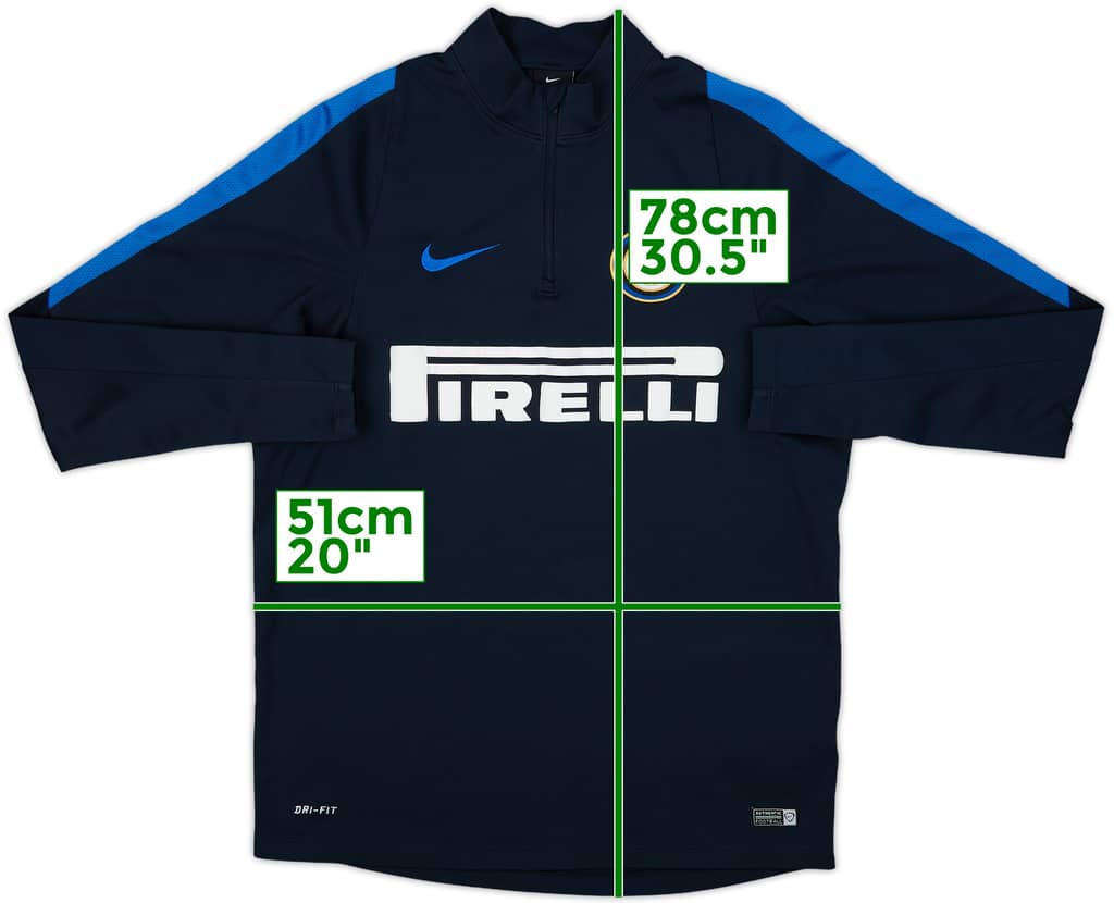 2015-16 Inter Milan Nike 1/4 Zip Drill Top - 7/10 - (L)