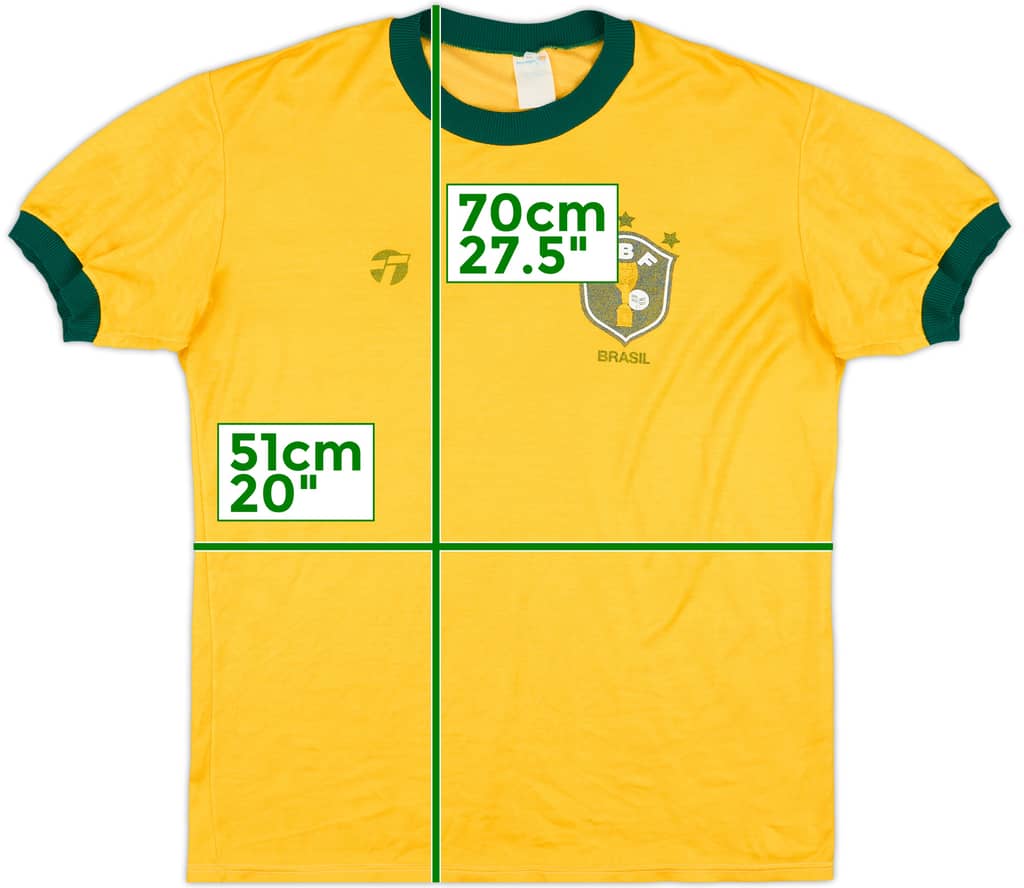 1982-85 Brazil Home Shirt - 8/10 - (XL)