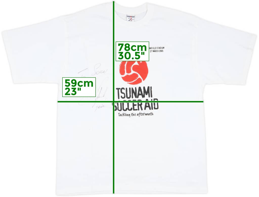 2005 Liverpool Tsunami Soccer Aid Signed Shirt - 8/10 - (XXL)