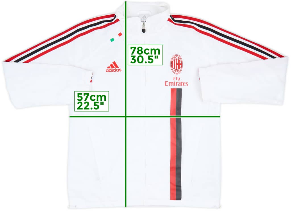 2011-12 AC Milan adidas Track Jacket - 9/10 - (L)