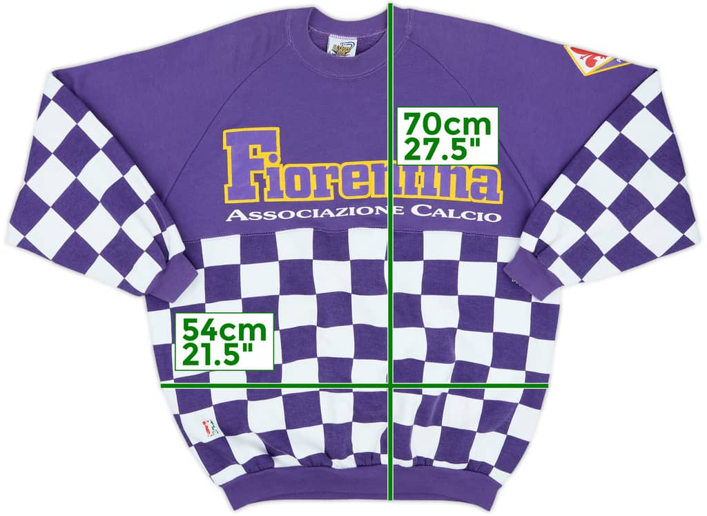 1990-91 Fiorentina Le Felpe Dei Grandi Club Sweat Top - 7/10 - (L)