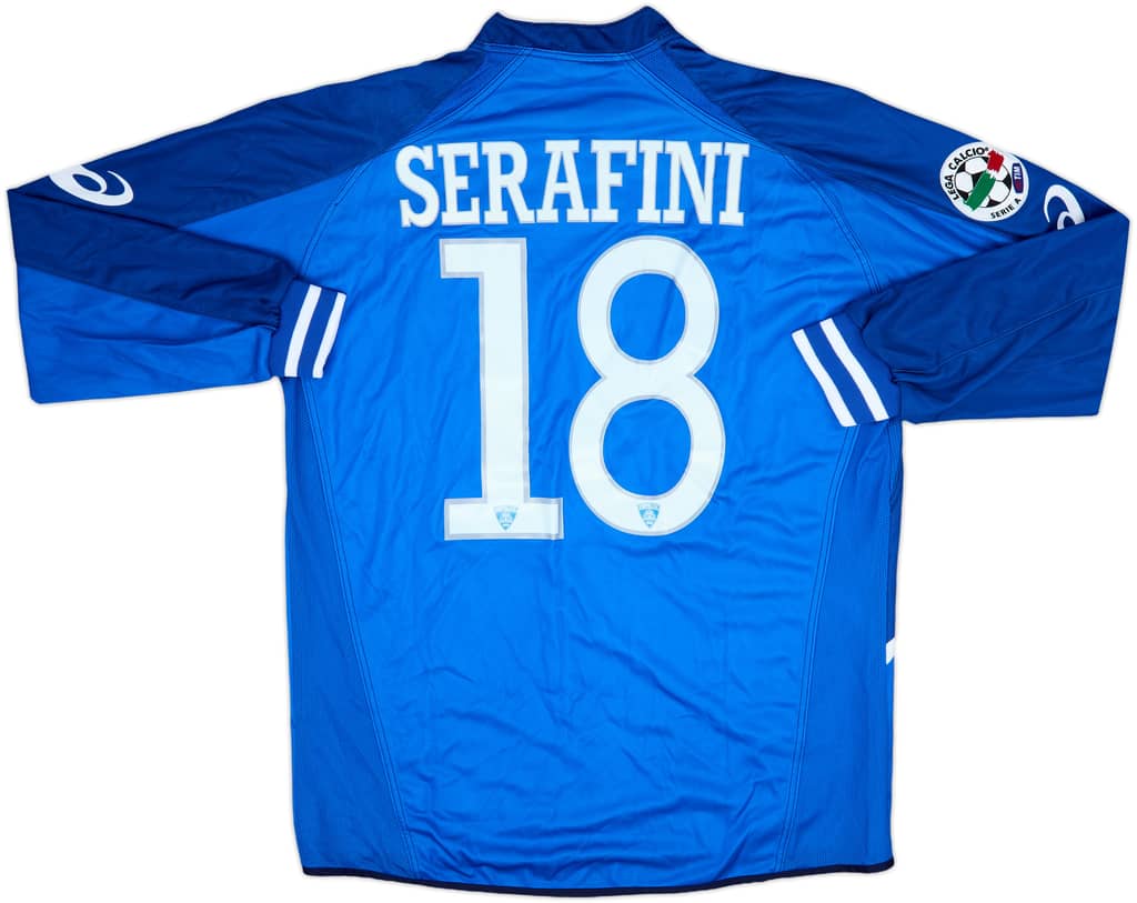 2005-06 Empoli Match Issue Home L/S Shirt Serafini #18