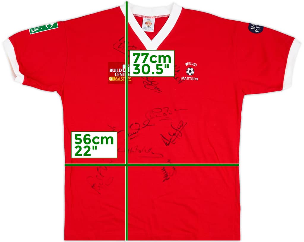 2004 Wales Masters Football Player Issue Squad Signed Home Shirt - 9/10 - (XL)
