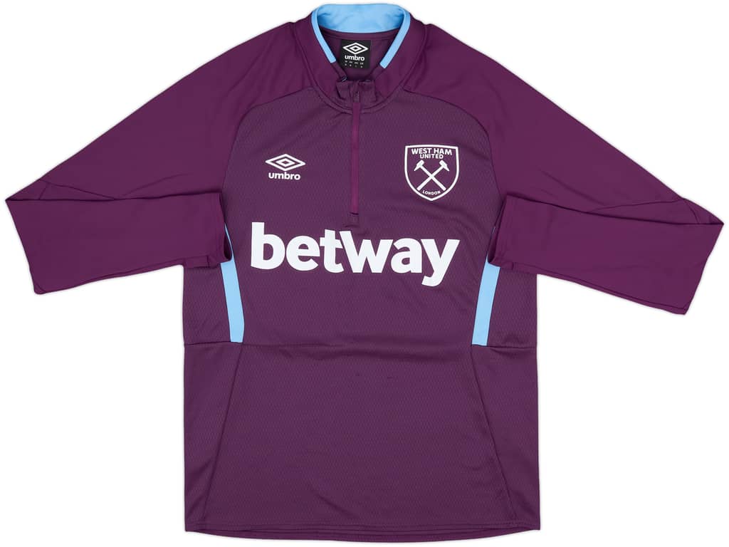 2021-22 West Ham Umbro 1/4 Zip Drill Top - 7/10 - (M)