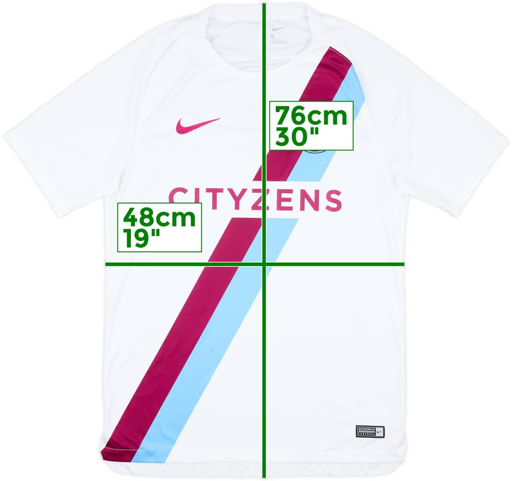 2017-18 Manchester City Player Issue 'Champions' Pre-Match Shirt - 8/10 - (M)