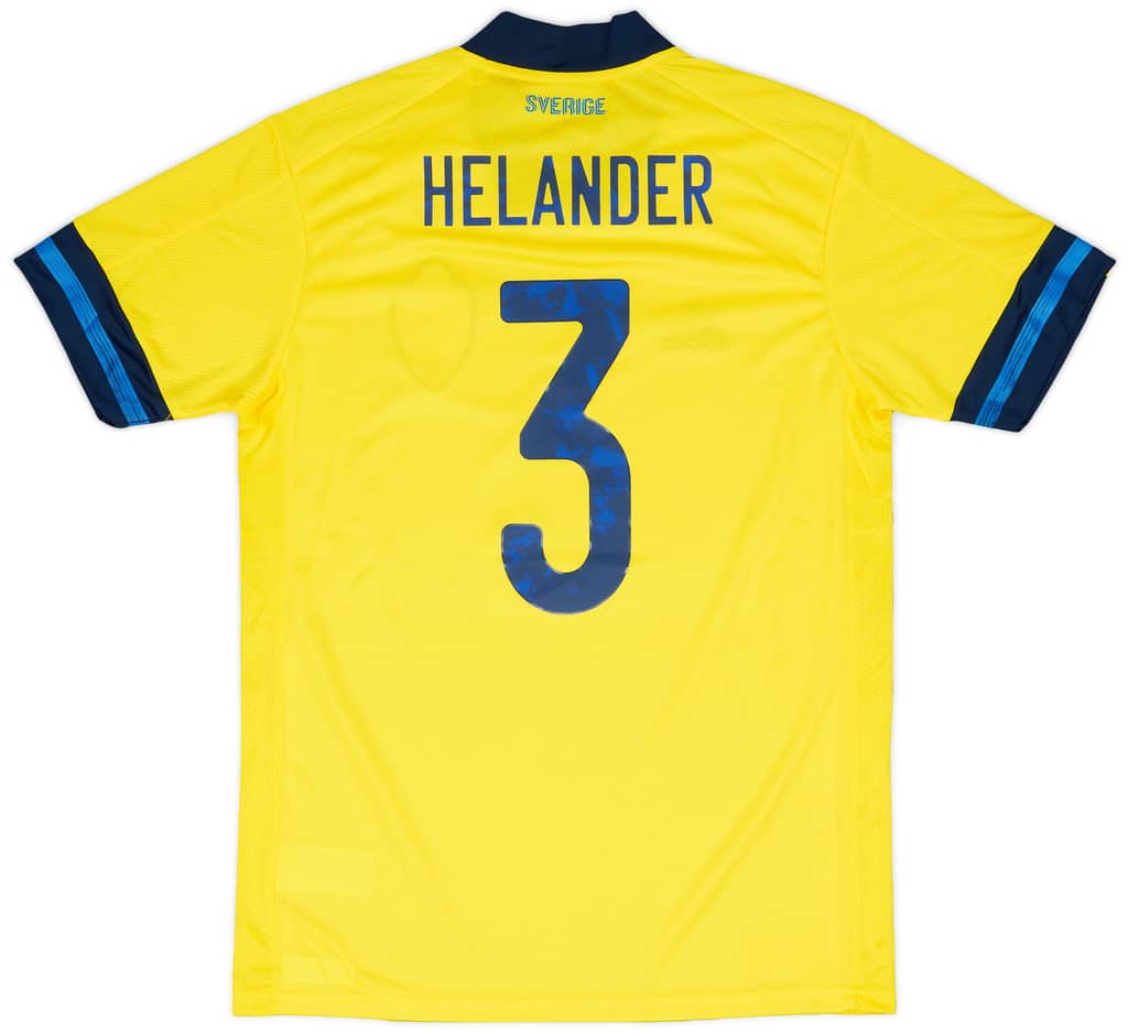 2020 Sweden Player Issue Home Shirt Helander #3 (M)