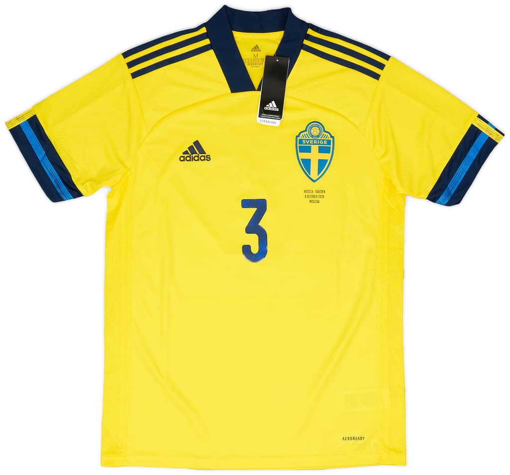 2020 Sweden Player Issue Home Shirt Helander #3 (M)