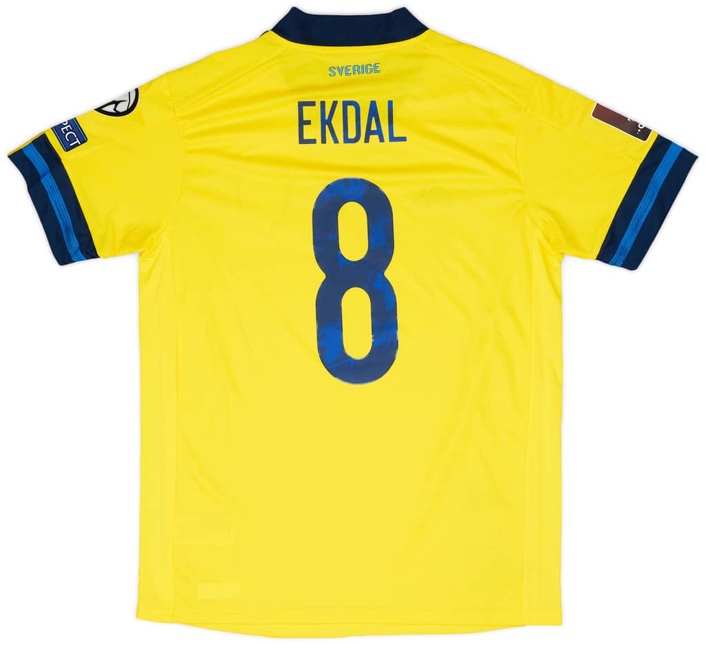 2021 Sweden Match Issue Home Shirt Ekdal #8