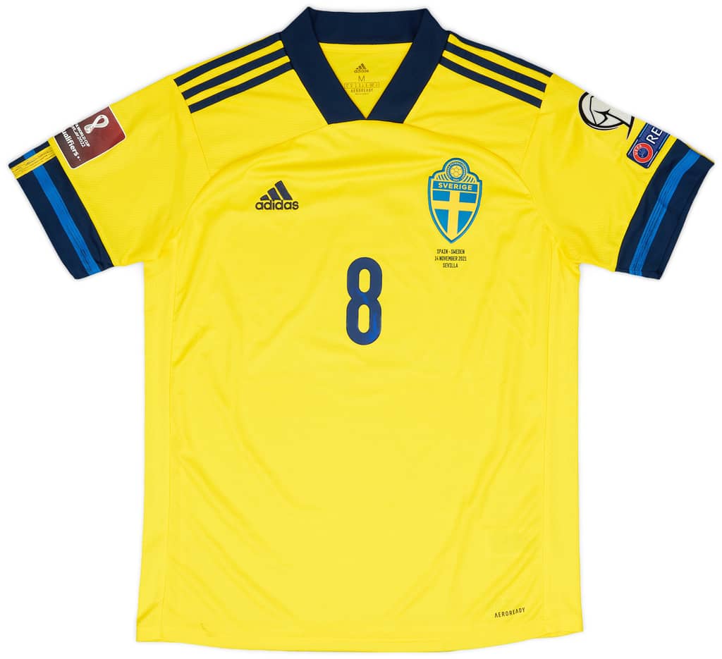 2021 Sweden Match Issue Home Shirt Ekdal #8