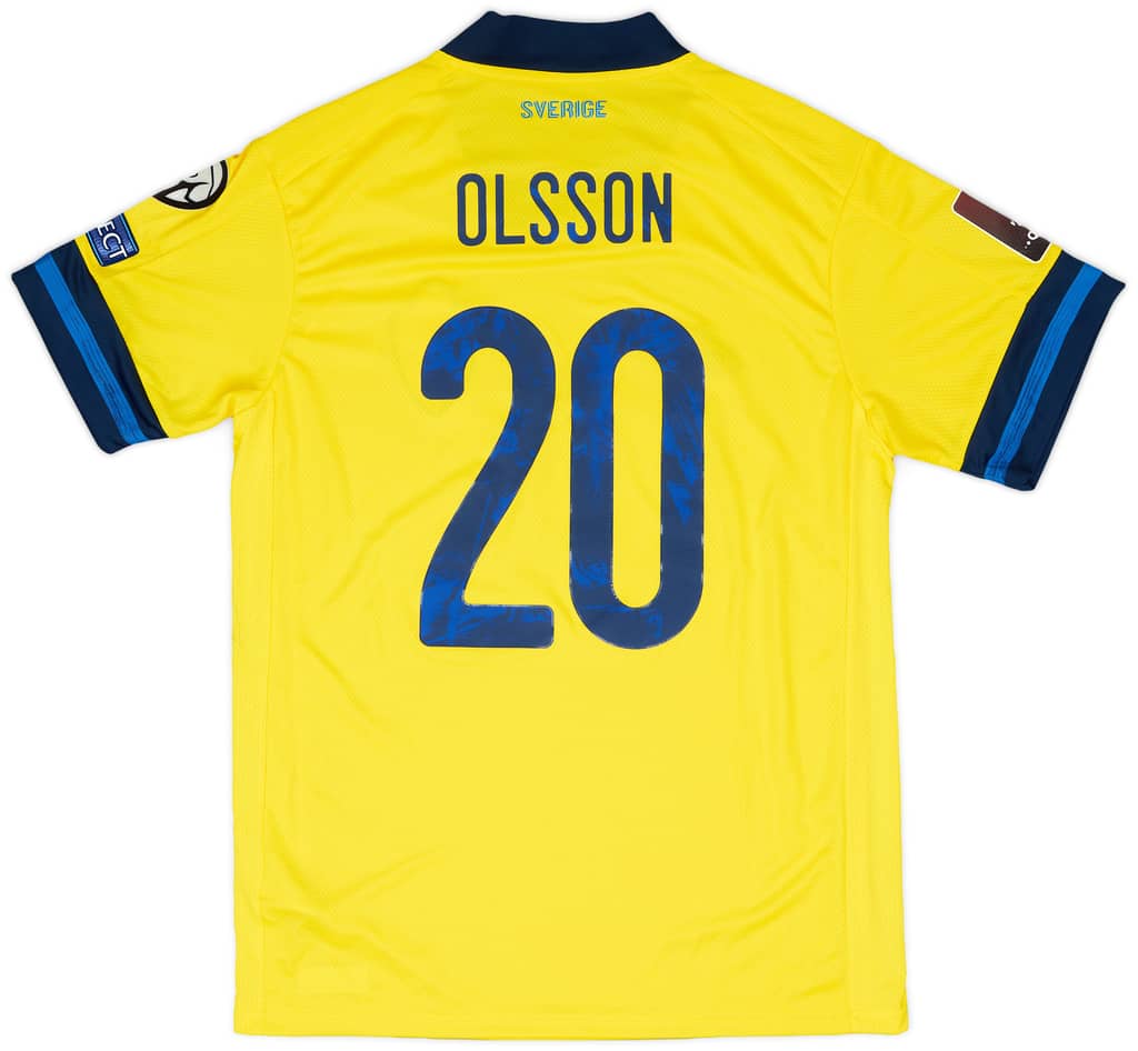 2021 Sweden Match Issue Home Shirt Olsson #20