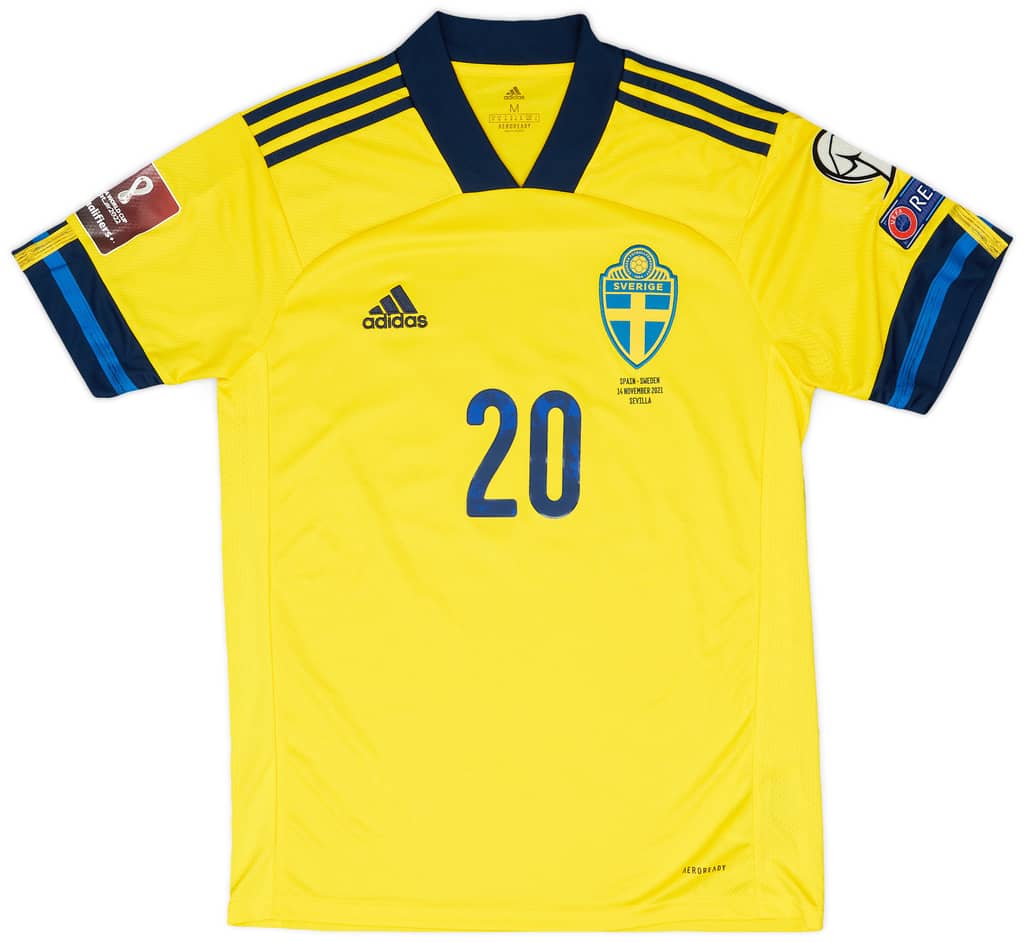 2021 Sweden Match Issue Home Shirt Olsson #20