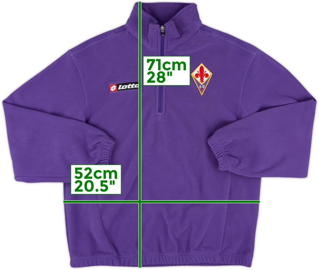 2005-06 Fiorentina Lotto 1/4 Zip Fleece Top - 10/10 - (L.Boys)