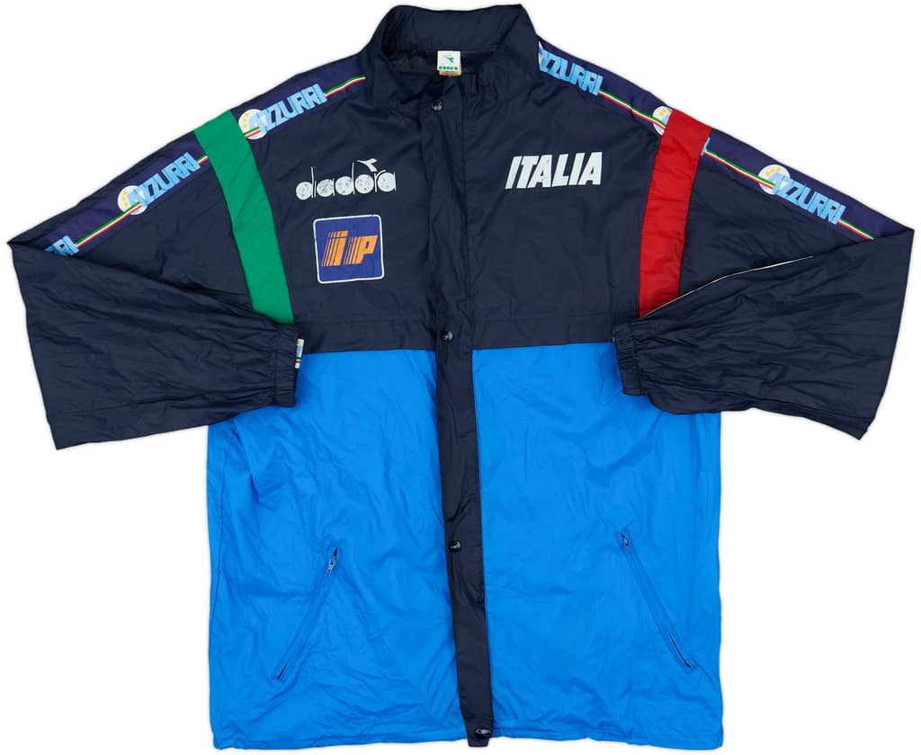 1990-92 Italy Diadora Hooded Track Jacket - 8/10 - (XL)