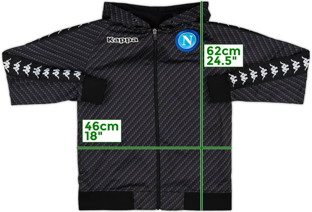 2017-18 Napoli Kappa Hooded Track Jacket - 8/10 - (S)