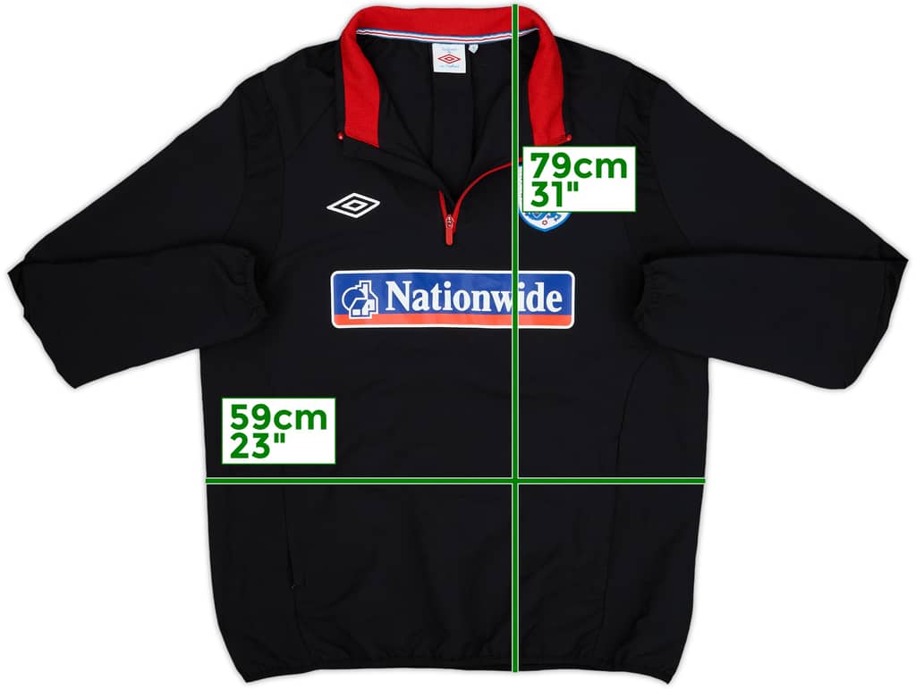 2010-11 England Umbro 1/4 Zip Drill Top - 8/10 - (XL)